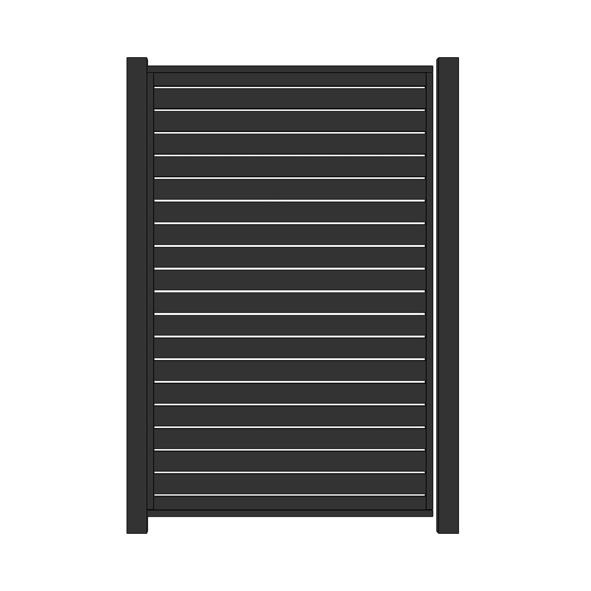 Aluminium Horizontal Slat Gate