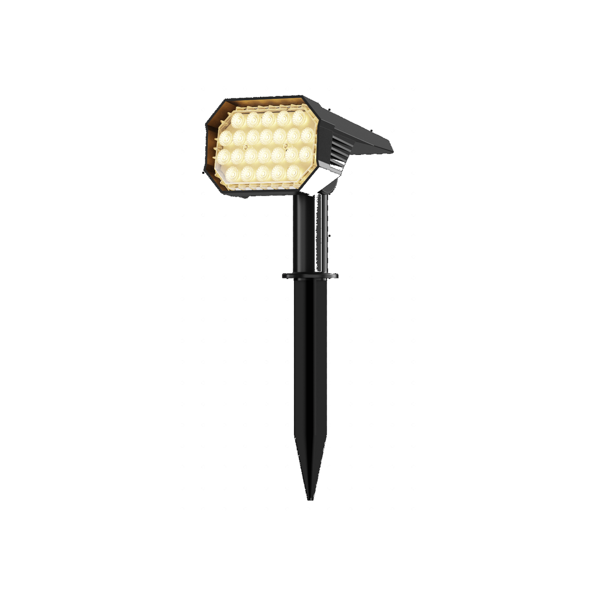 Solar Colour Changing Garden Spotlight with Ground Spike