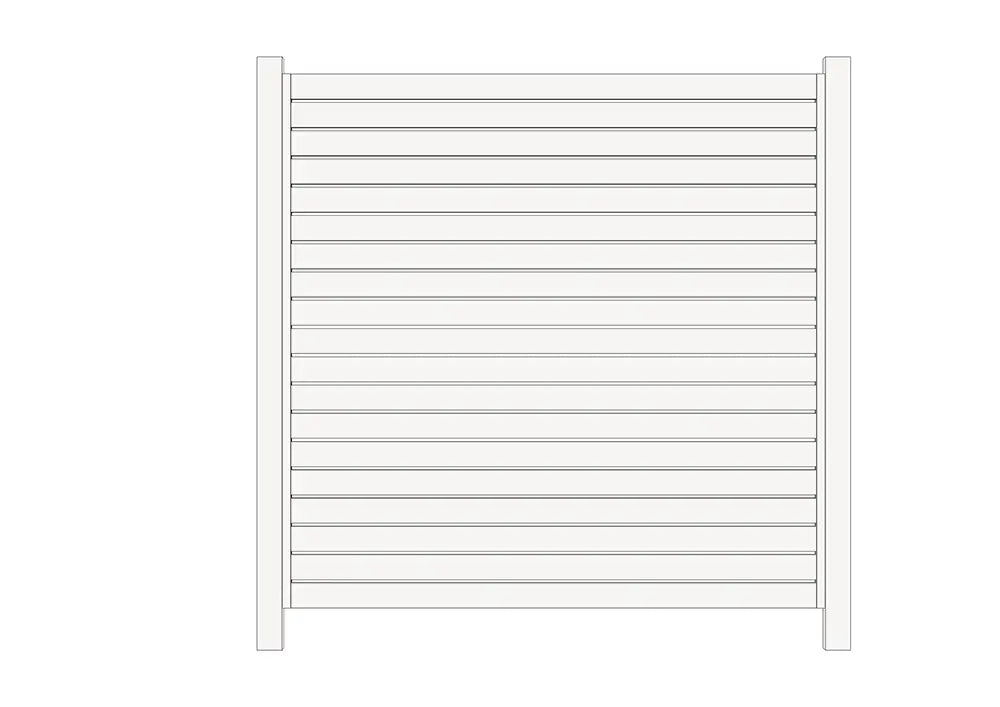 Aluminium Horizontal Slat Fence Panel