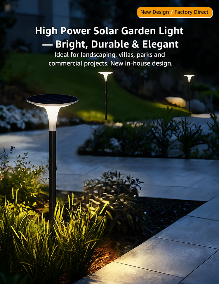 Solar Garden Path Light with Ground Spike