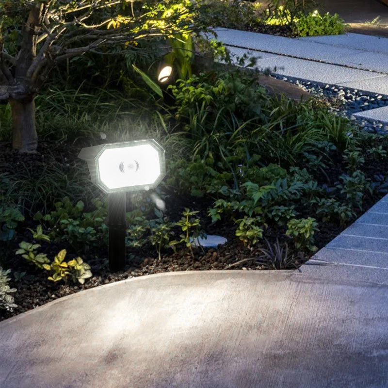 Solar Motion Sensor Garden Spotlight with Ground Spike