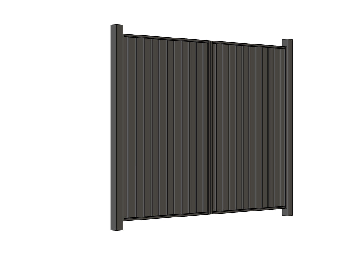 Aluminium Vertical Slat Double Gate