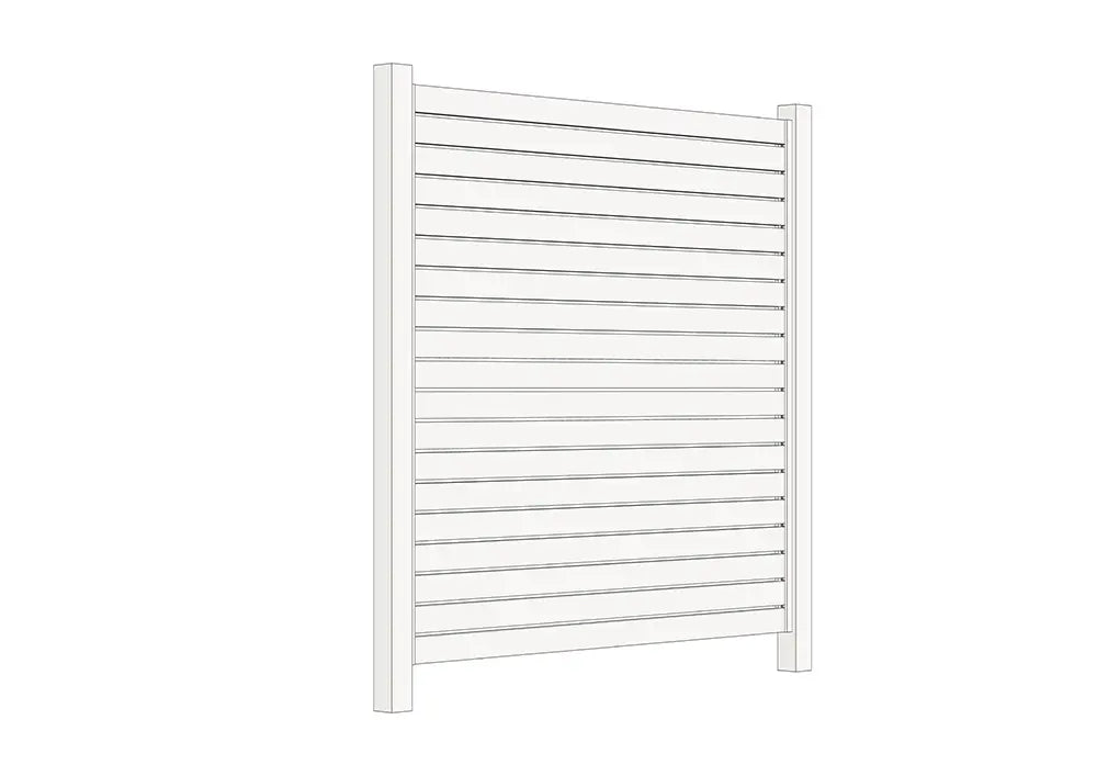 Aluminium Horizontal Slat Fence Panel