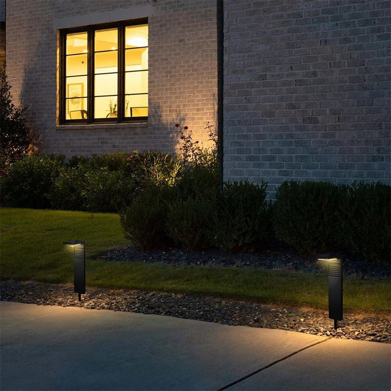 Solar Garden Bollard Light with Ground Spike