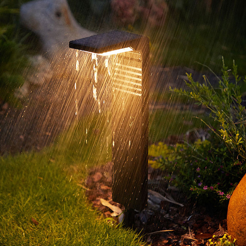 Solar Garden Bollard Light with Ground Spike