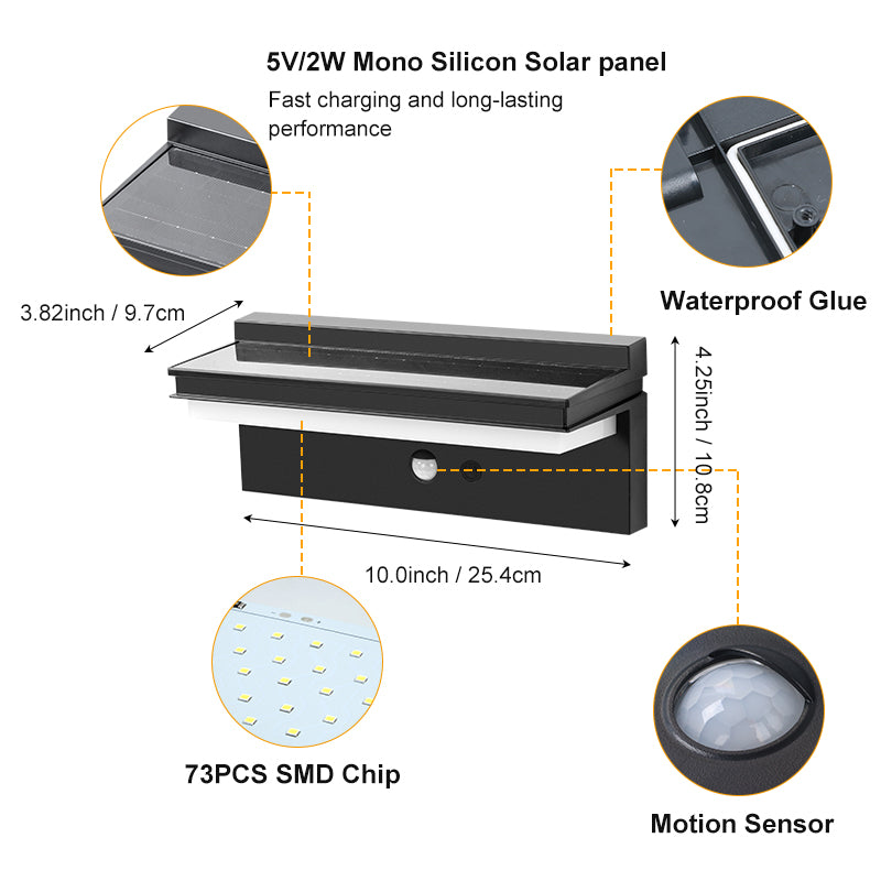 Solar Motion Sensor Wall Light