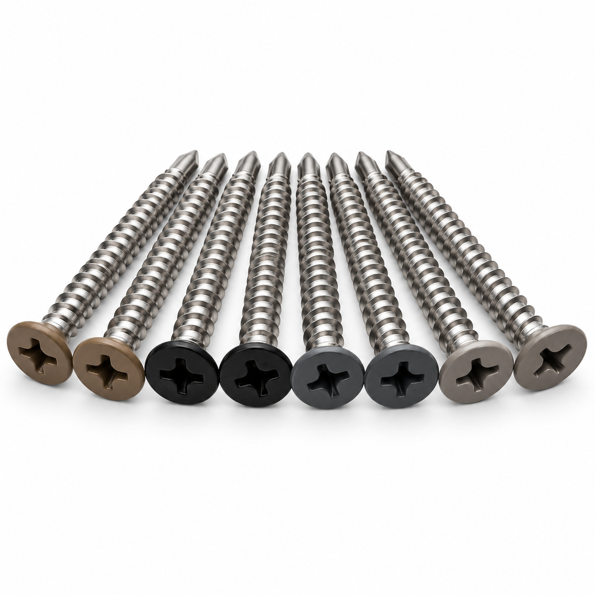 Colour-Matched Composite Decking Face Fixing Screws – 50 Pack