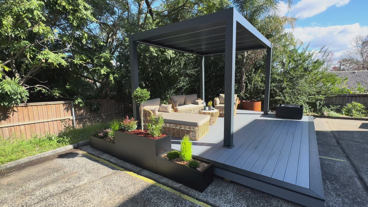 Load video: MANVAS Ventus Bay Breeze Pergola 3 × 4m